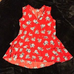 VINTAGE style Floral print tunic top